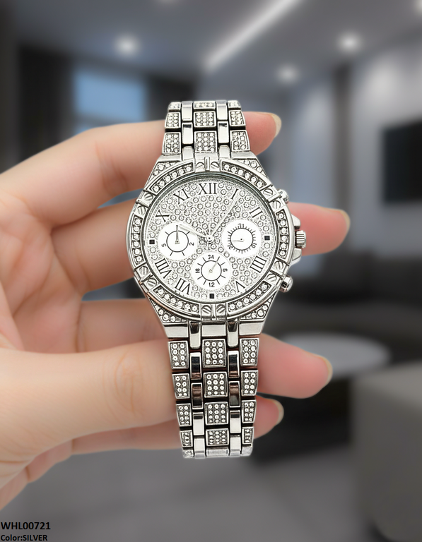 Round Rhinestone Women's Watch