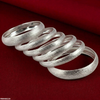 Round Plane Silver Bangles