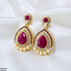 Round Pearl Tear Drop Earring