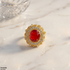 Oval Stone Ring Adjustable