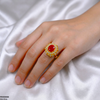 Oval Stone Ring Adjustable