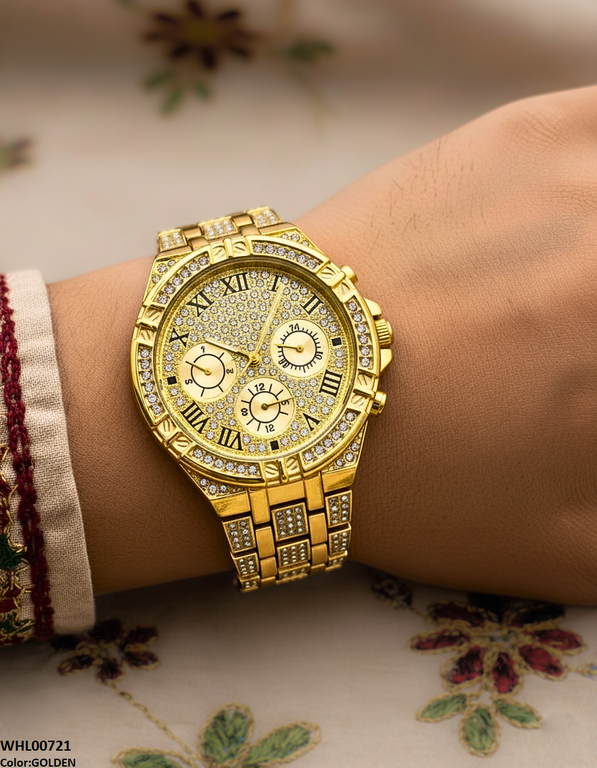Round Rhinestone Women's Watch