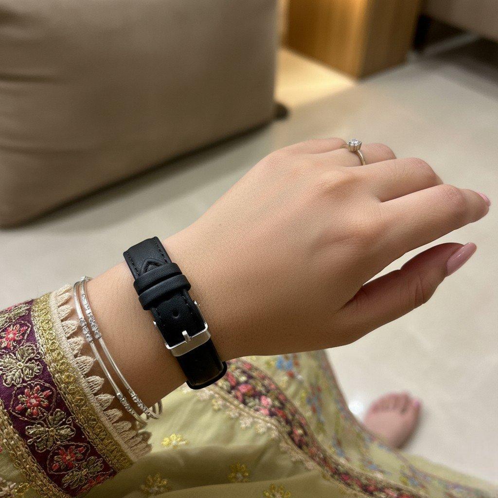 Round Maroon Dial Women's Watch