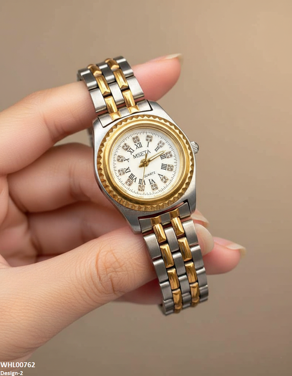Round Stone Dial Women's Watch