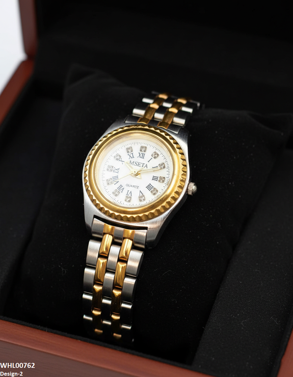 Round Stone Dial Women's Watch