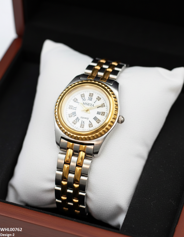 Round Stone Dial Women's Watch