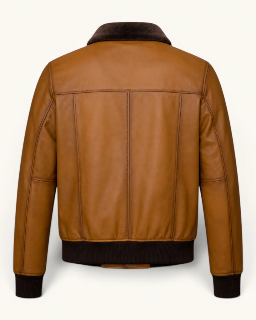 Men's Genuine Leather Jacket (J-0040)