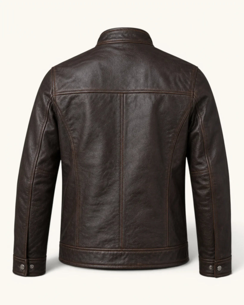 Men's Genuine Leather Jacket (J-0039)