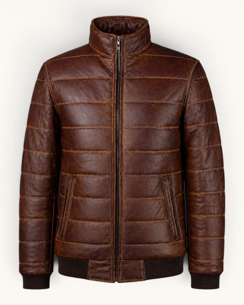 Men's Genuine Leather Jacket (J-0038)