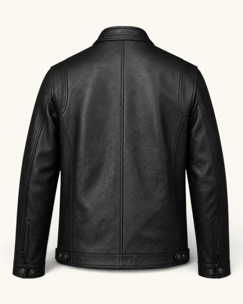 Men's Genuine Leather Jacket (J-0036)