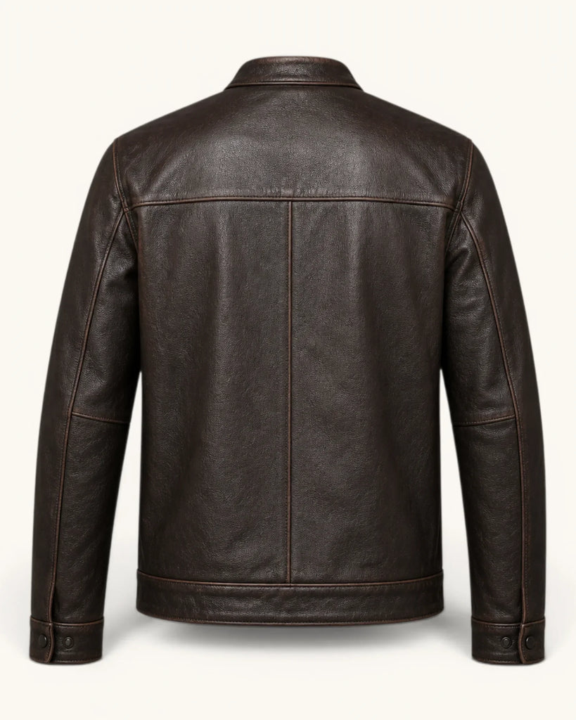 Men's Genuine Leather Jacket (J-0029)