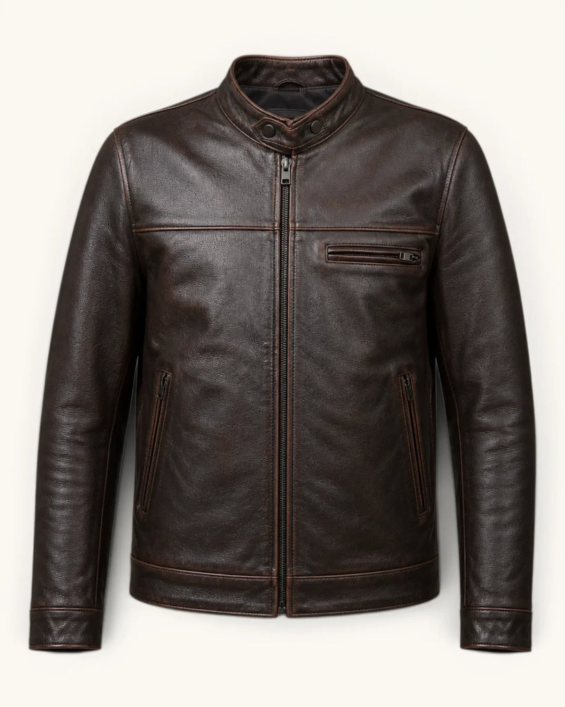 Men's Genuine Leather Jacket (J-0029)