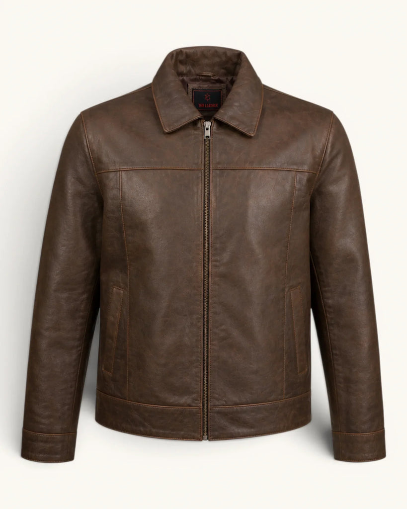 Men's Genuine Leather Jacket (J-0032)