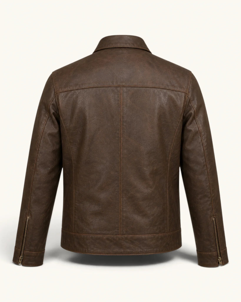 Men's Genuine Leather Jacket (J-0032)