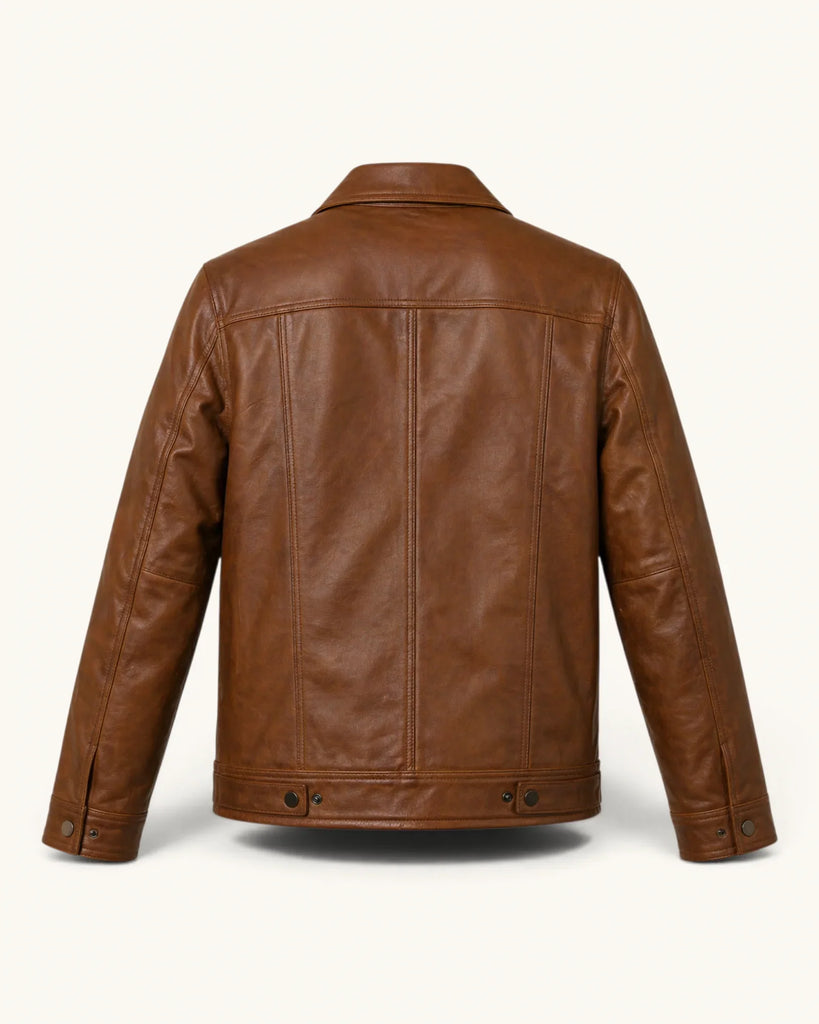 Men's Genuine Leather Jacket (J-0028)