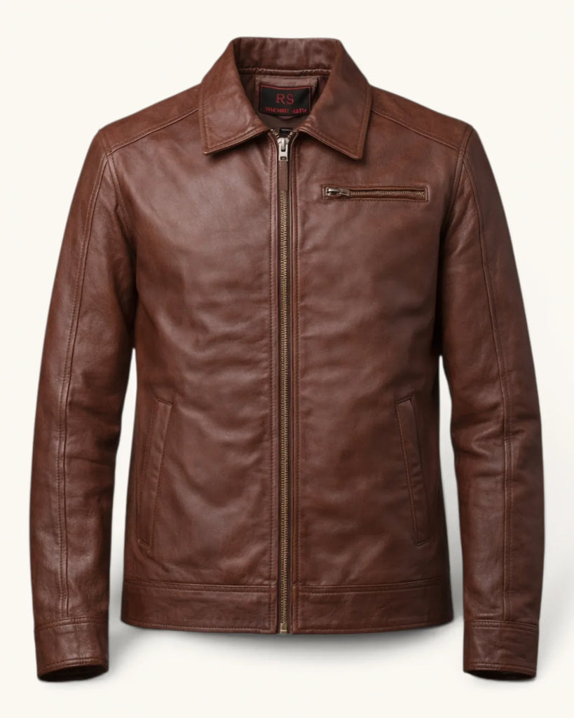 Men's Genuine Leather Jacket (J-0026)