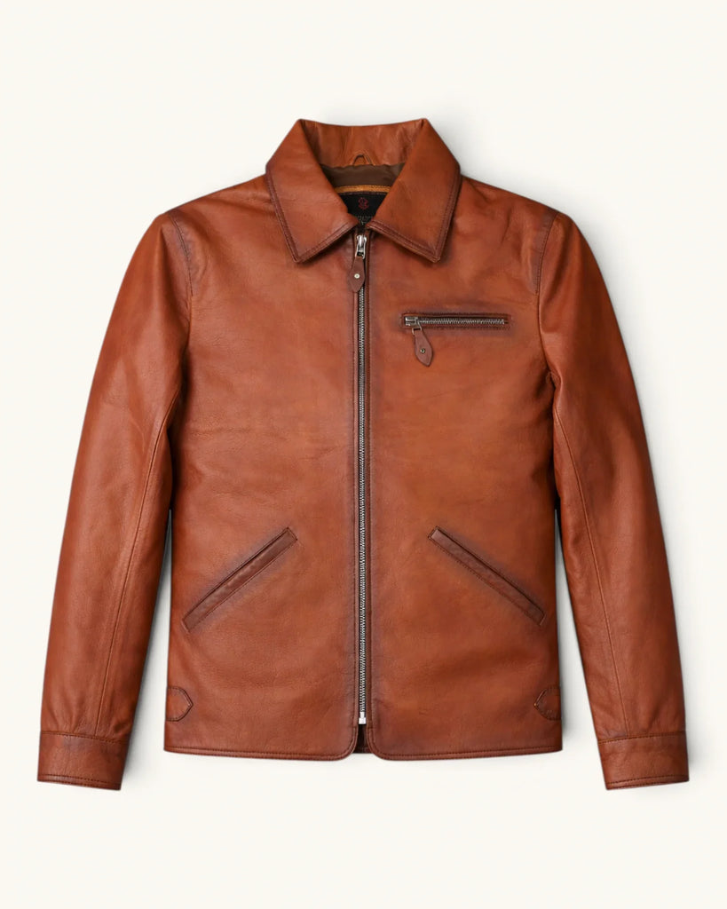 Men's Genuine Leather Jacket (J-0021)