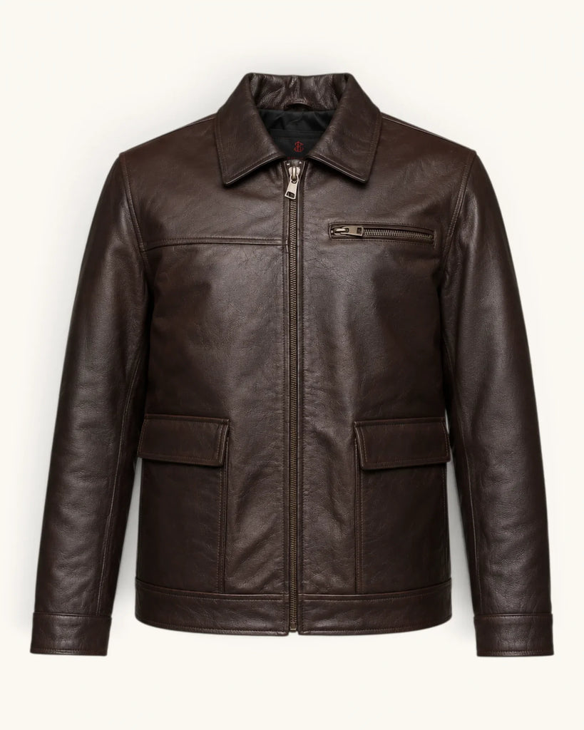 Men's Genuine Leather Jacket (J-0002)