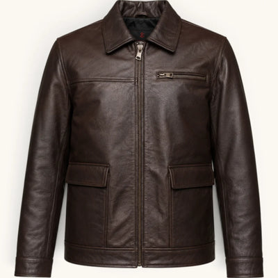 Men's Genuine Leather Jacket (J-0002)