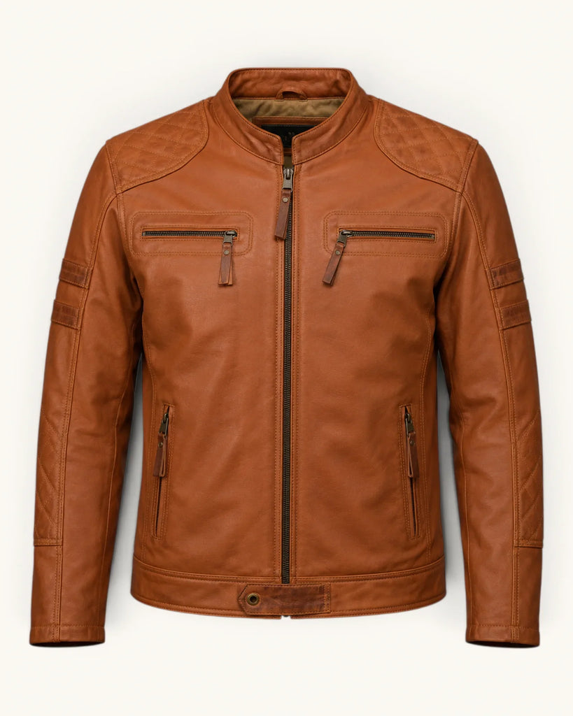 Men's Genuine Leather Jacket (J-0003)