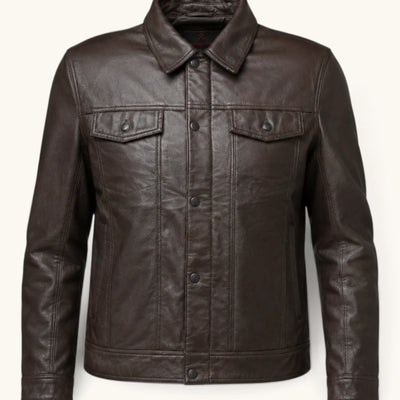 Men's Genuine Leather Jacket (J-0005)