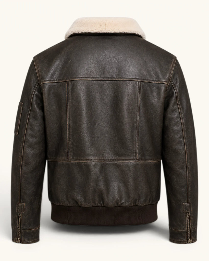 Men's Genuine Leather Jacket (J-0007)