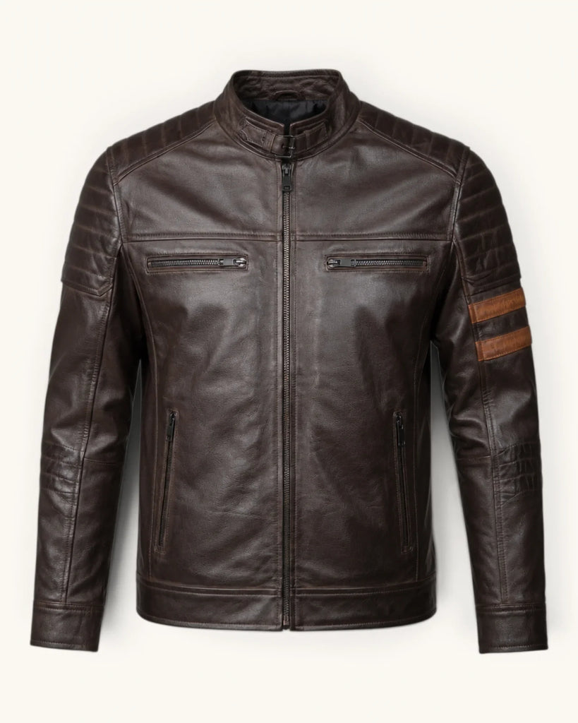 Men's Genuine Leather Jacket (J-0008)