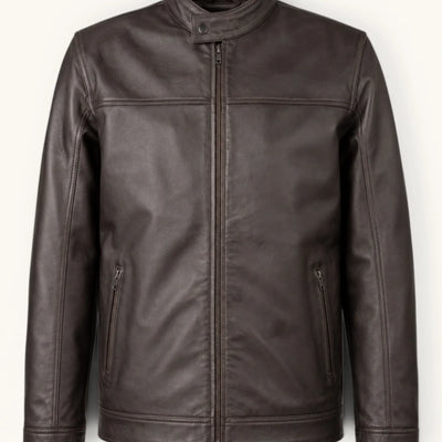Men's Genuine Leather Jacket (J-0009)