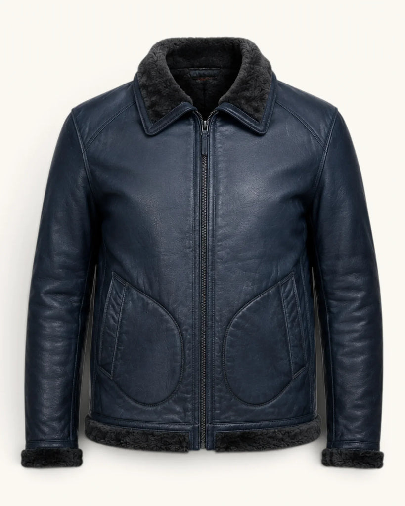Men's Genuine Leather Jacket (J-0012)