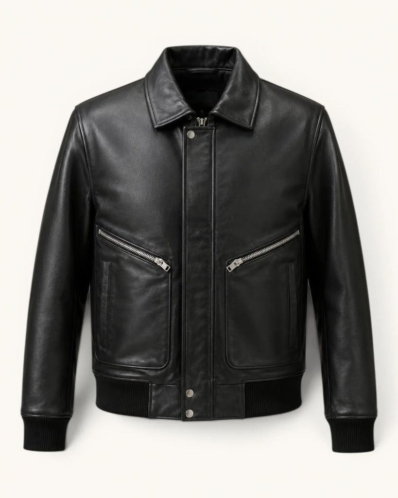 Men's Genuine Leather Jacket (J-0013)
