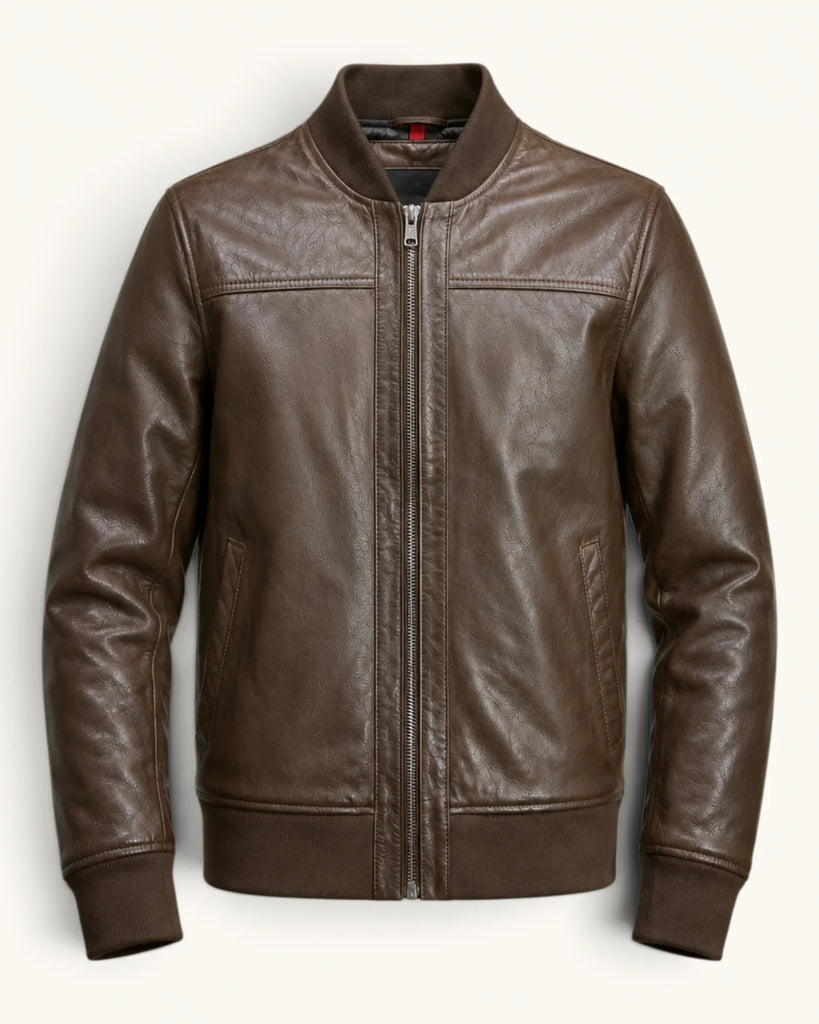 Men's Genuine Leather Jacket (J-0015)