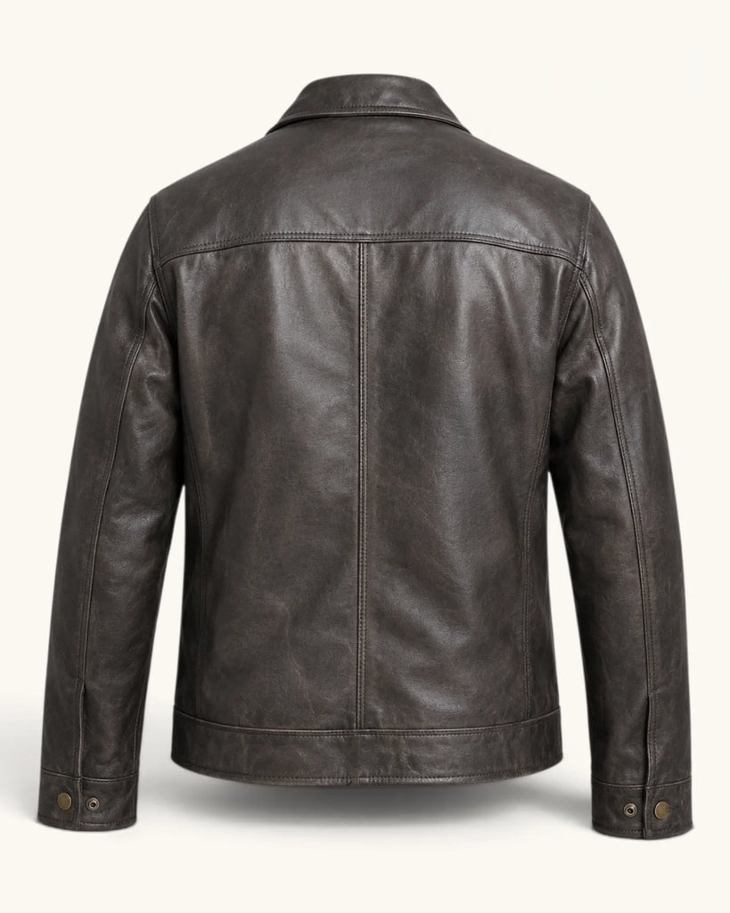 Men's Genuine Leather Jacket (J-0017)