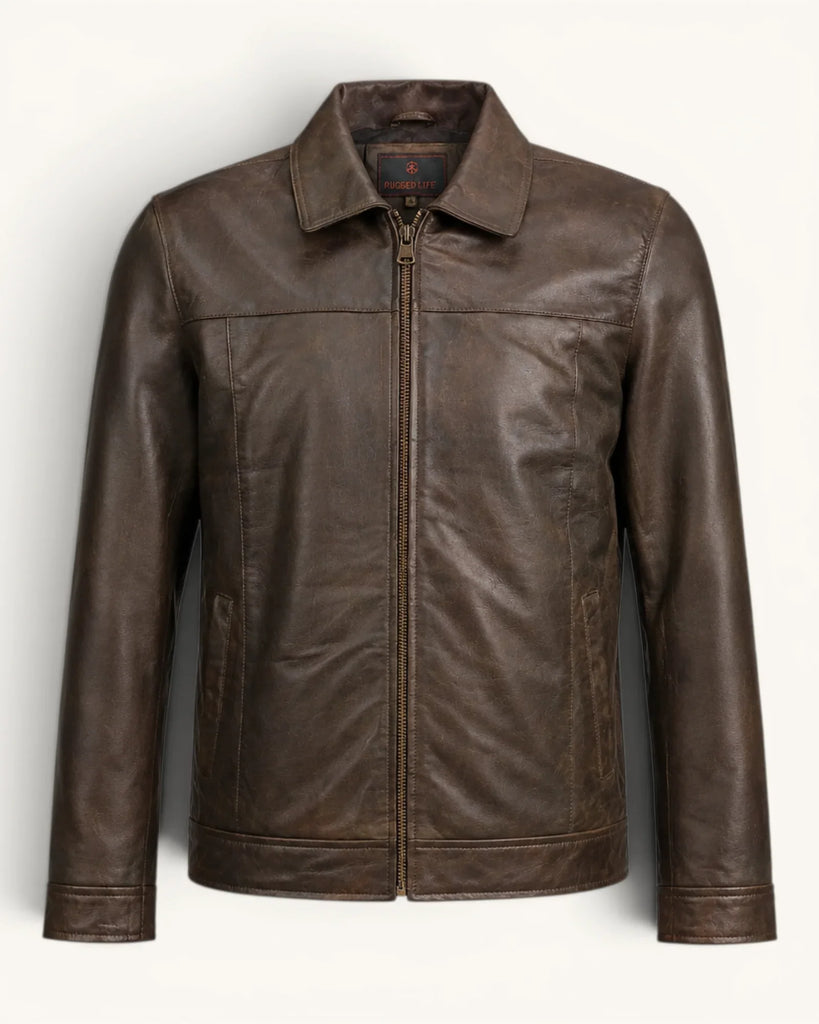 Men's Genuine Leather Jacket (J-0018)
