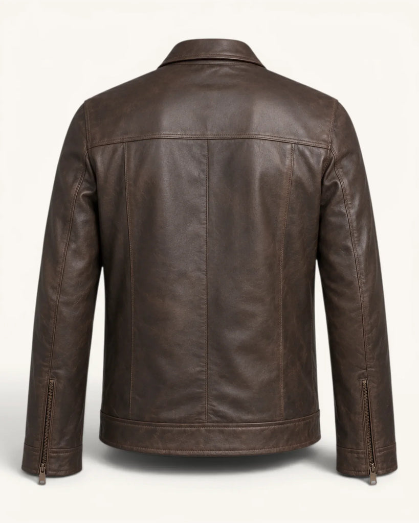 Men's Genuine Leather Jacket (J-0018)