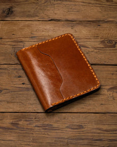 Handcrafted Genuine Leather Slim Wallet (HM-005 Tan)