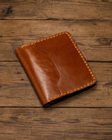 Handcrafted Genuine Leather Slim Wallet (HM-005 Tan)