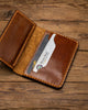 Handcrafted Genuine Leather Slim Wallet (HM-005 Tan)