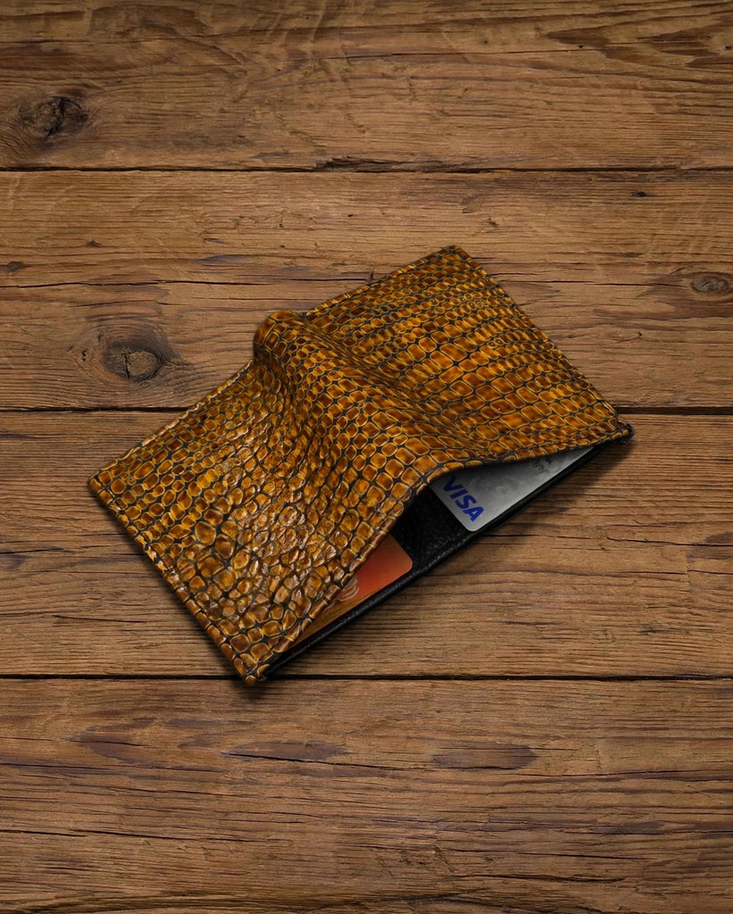 Snakeskin Pattern Leather Wallet (W-SNK021)
