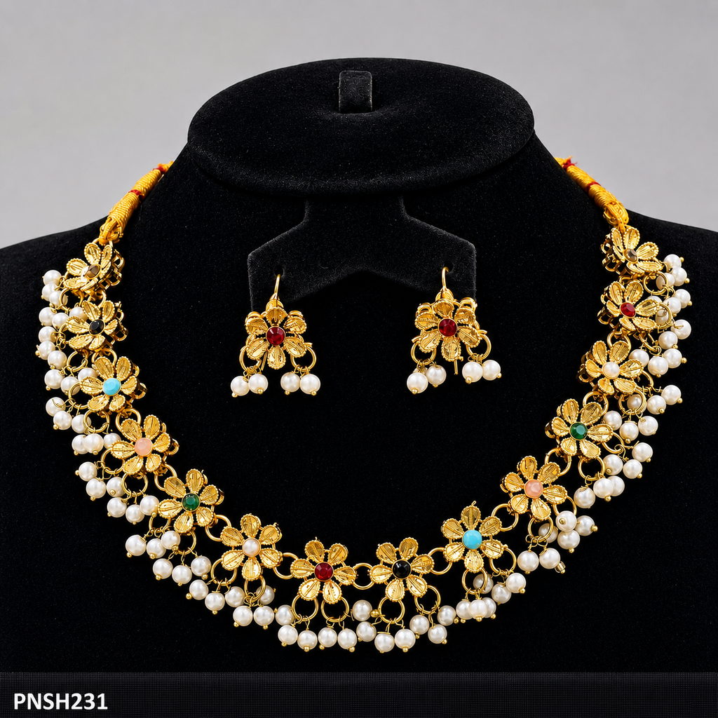 Flower Necklace Set