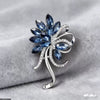 Flower Marquise Stone Broach
