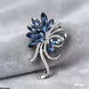 Flower Marquise Stone Broach