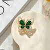Emerald Stone Butterfly Zircon Broach