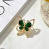 Emerald Stone Butterfly Zircon Broach