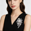 Ribbon Pearl Zircon Broach