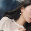Round Double Chain Drop Earrings