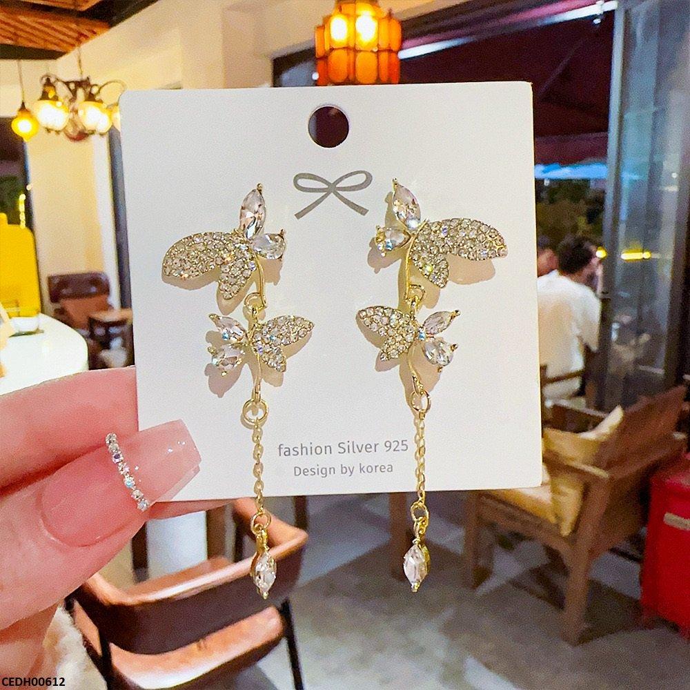 Double Butterfly Marquise Drop