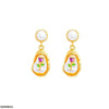 Oval Pearl Flower Drop