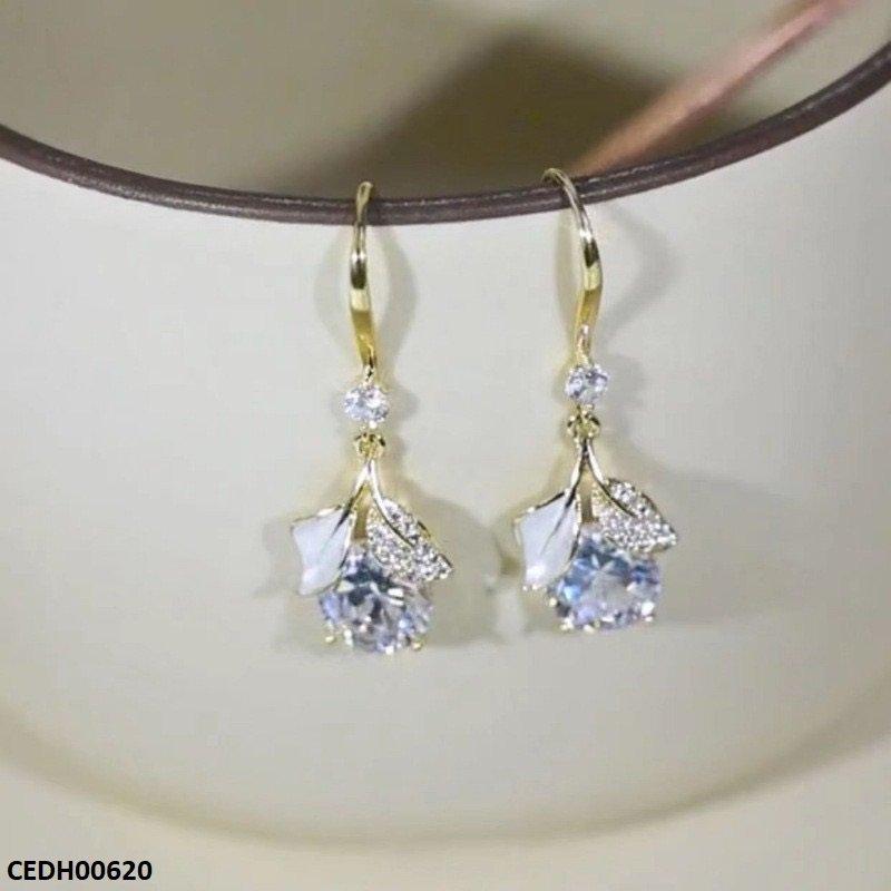 Double Leaf Drop Earrings