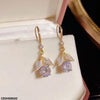 Double Leaf Drop Earrings