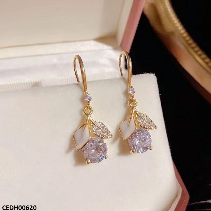 Double Leaf Drop Earrings